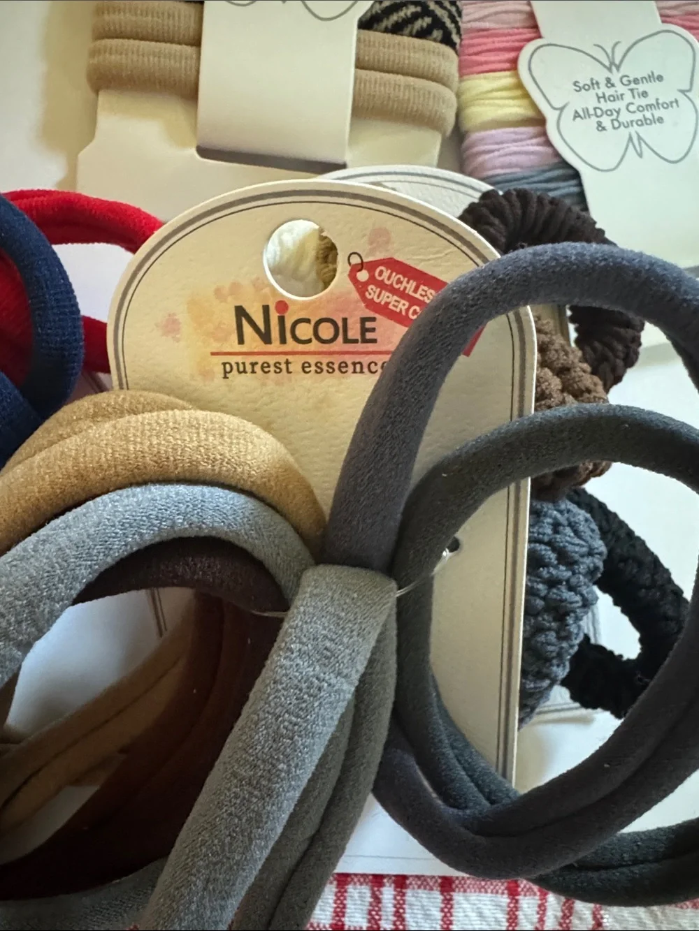 Nicole soft&getle Elastic Hair Tie Set Assorted Colors 6sets 52 ties
